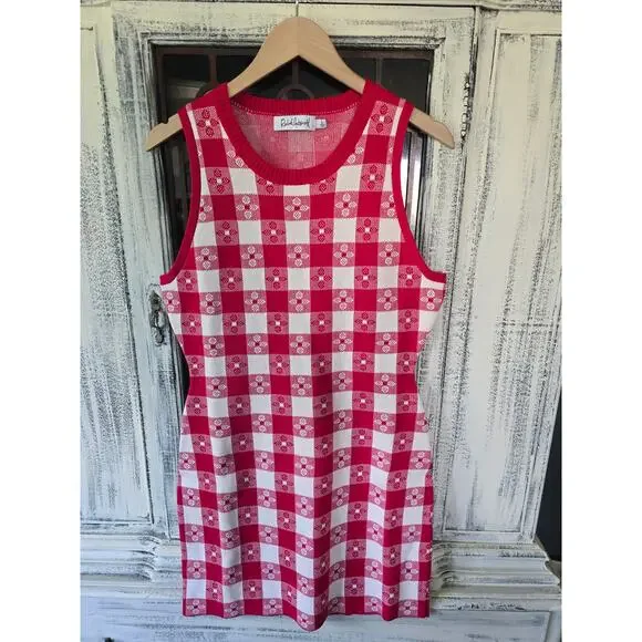 NWT Rachel Antonoff Maddy Red and White Mini Dress - Large - Picture 4 of 5